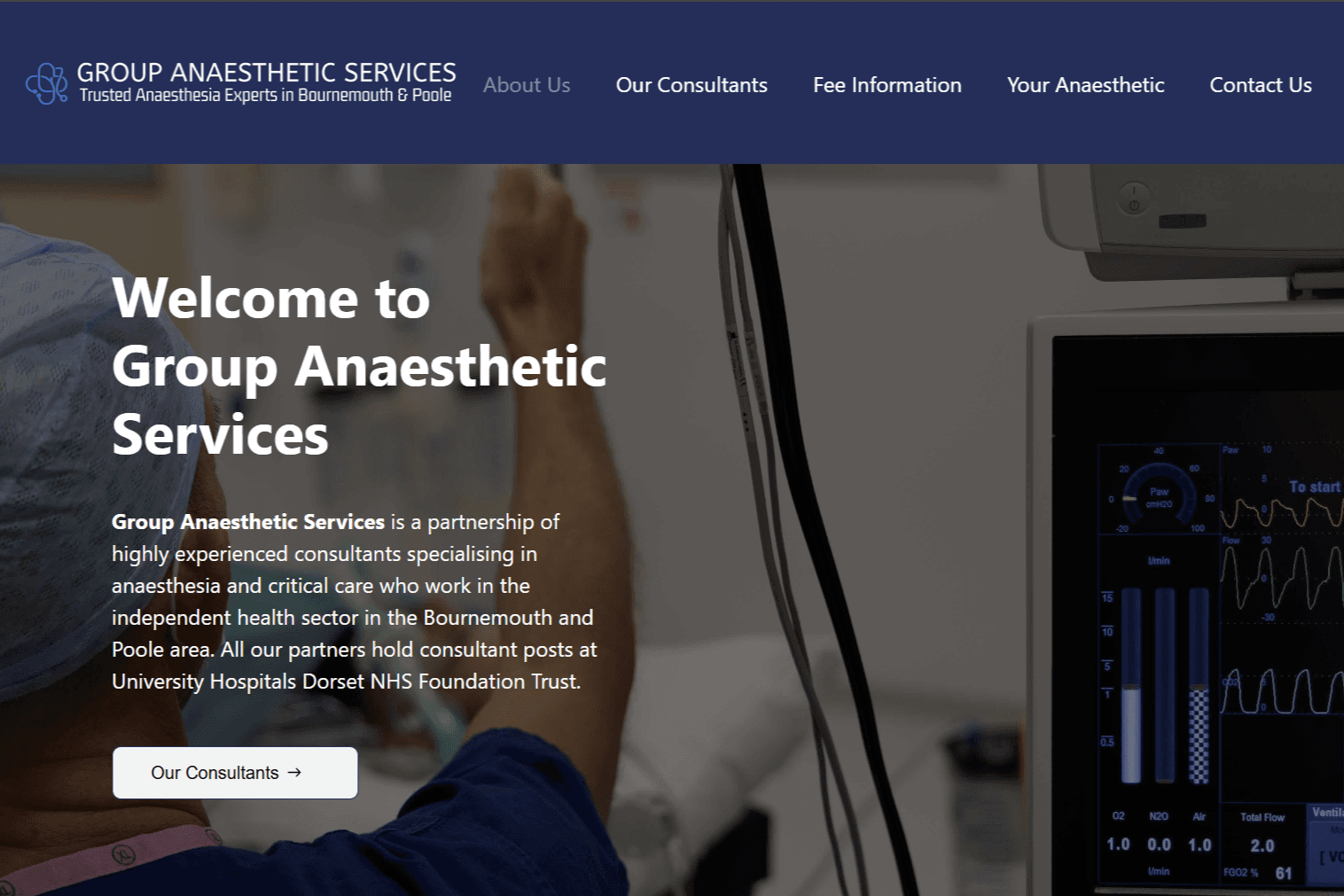 Group Anaesthetic Services LLP Website