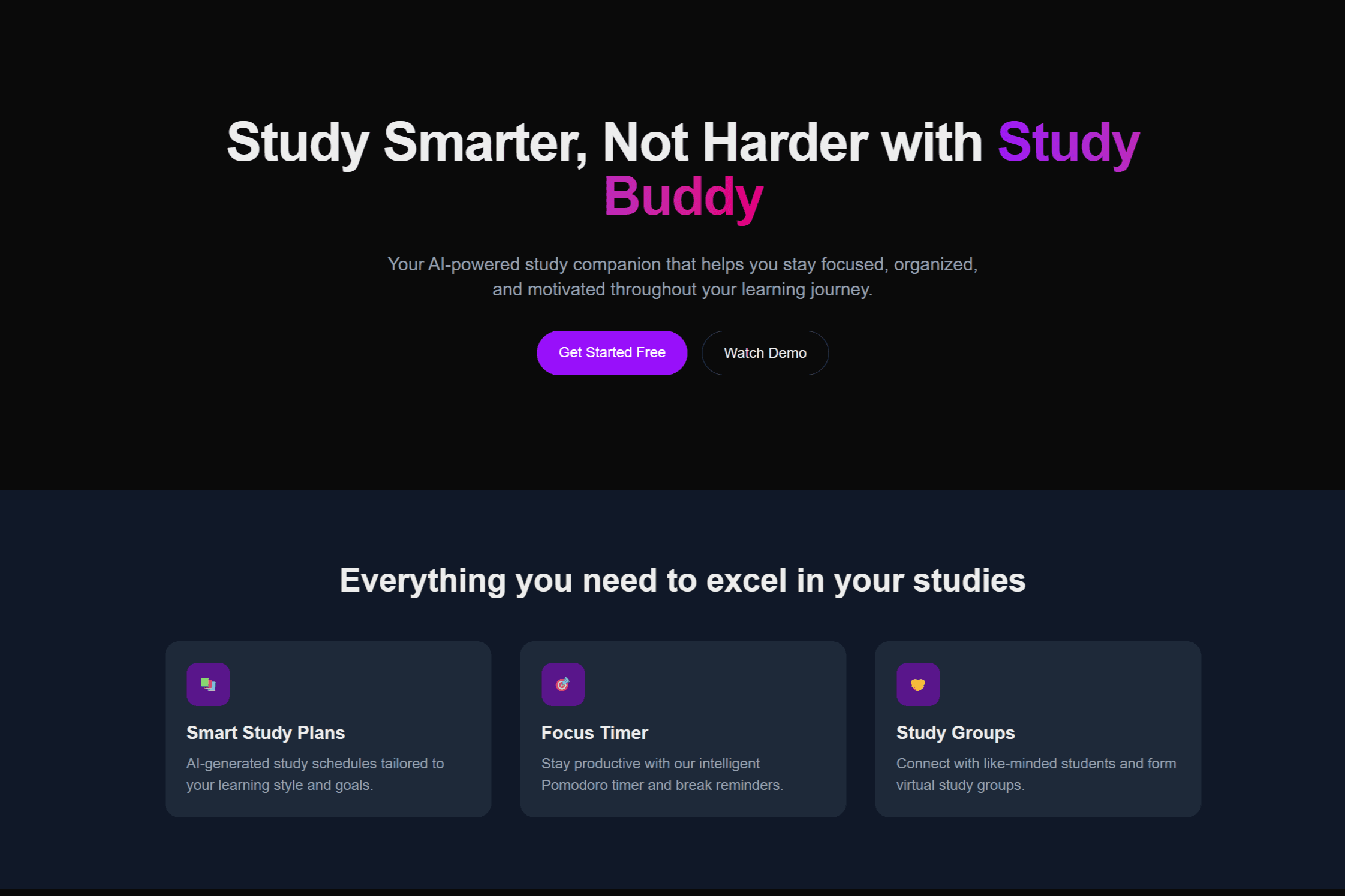 Study Buddy Website