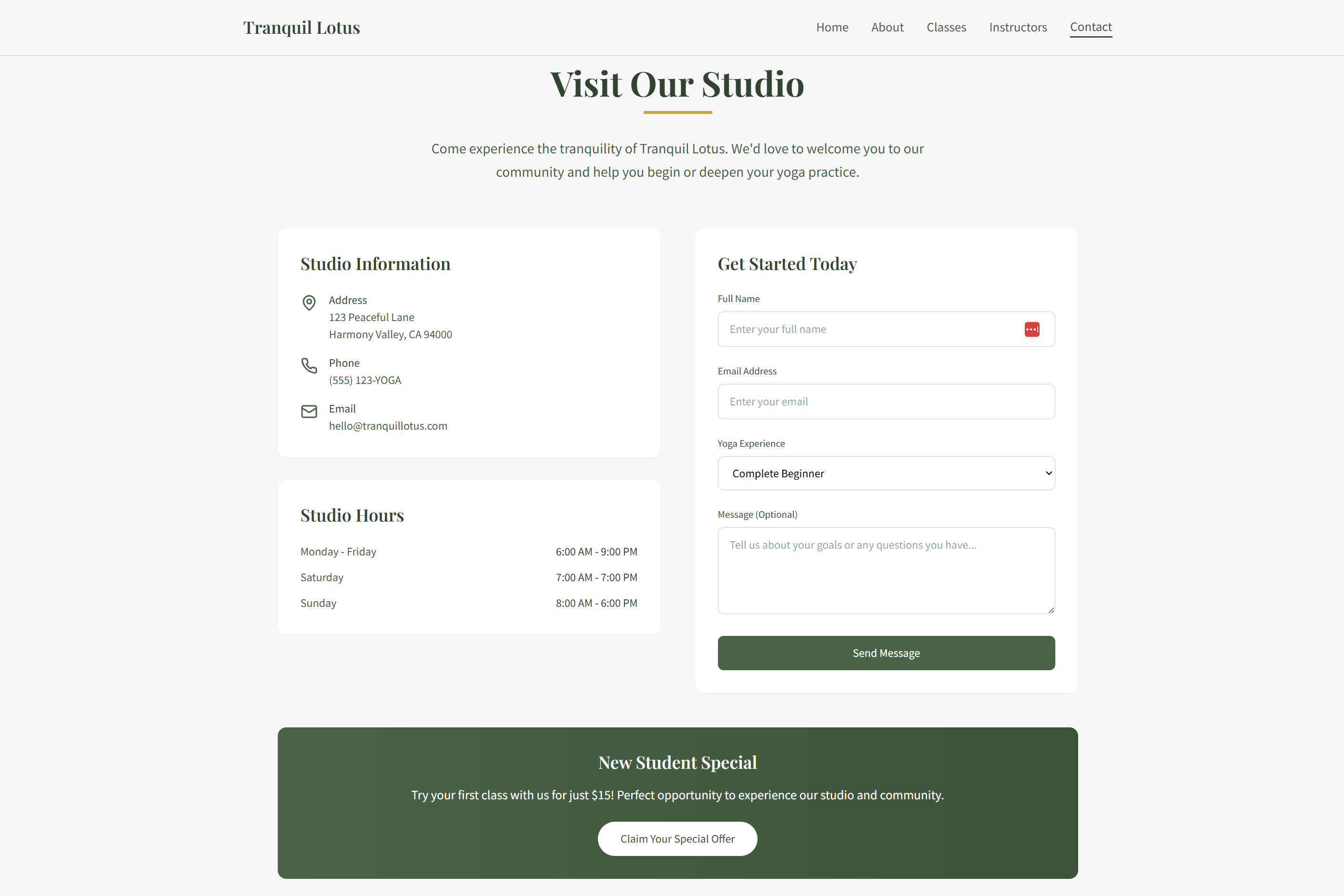 Yoga site screenshot 4