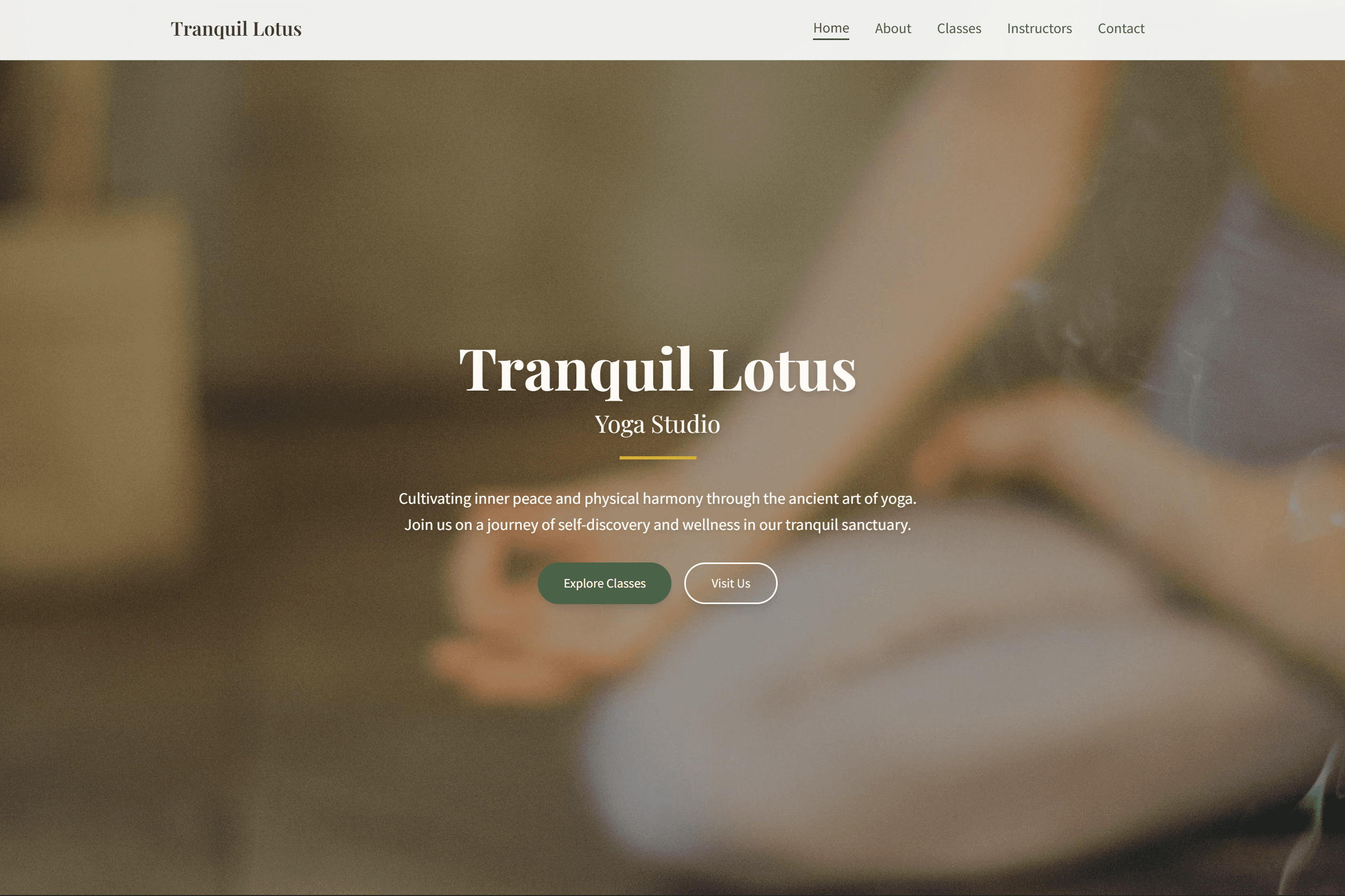 Yoga site screenshot 1